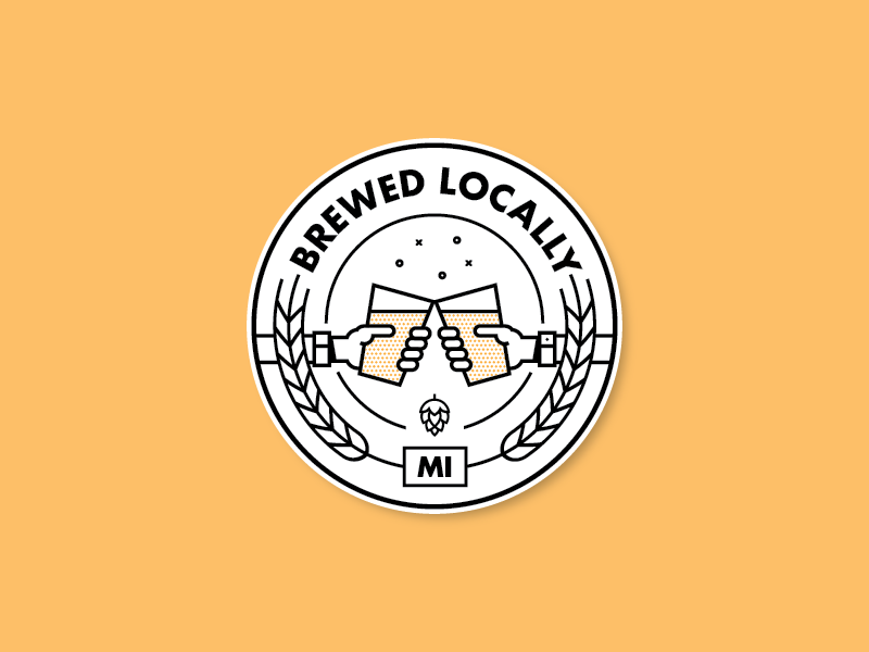 Brewed Locally Sticker. by Joshua Louis on Dribbble