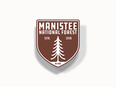 Manistee National Forest Sticker backpacking camping hike huron manistee manistee michigan national park service nps