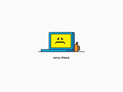 sorry, friend... computer flat design macbook minimal modern