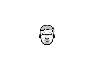 Joshua Louis avatar character face head icon illustration thick lines vector