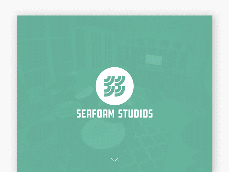 Seafoam Studios Homepage animation homepage layout music studio ui ux web design website
