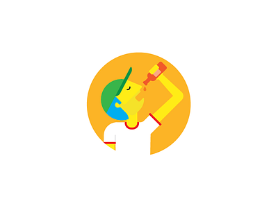 Cooling Off avatar beer character flat design minimal person