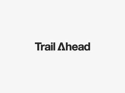Trail Ahead arrow backpacking branding hiking identity logo mark minimal outdoor tree wordmark