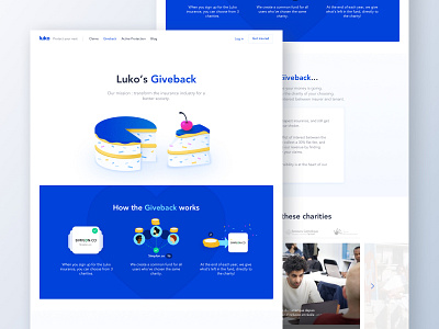 Giveback 💙 branding giveback graphic design illustration landing landing page luko