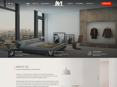 IMI International design digital flat mordern new typography ui ui design ux web webdesign website