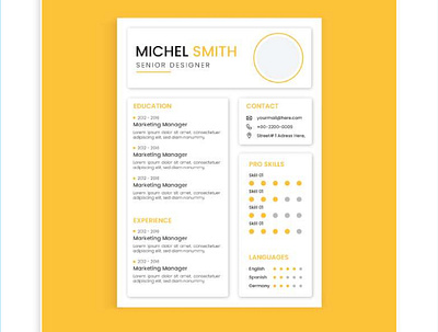 Modern & Professional templates for resume / CV on Pikvector branding design designing earn money graphic design ideas illustration logo vector