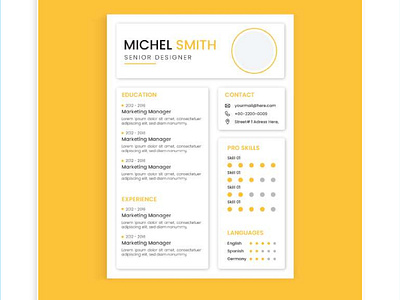 Modern & Professional templates for resume / CV on Pikvector