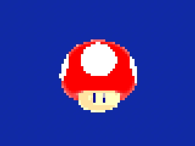 Pixelart anyone? 3d c4d lowpoly model mushroom nintendo pixelart render