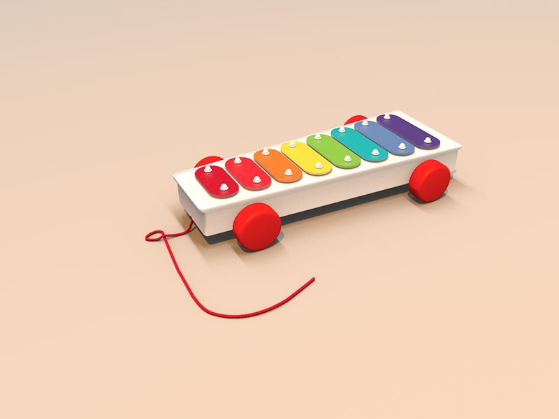 Xylophone 3D wallpaper render model xylophone c4d 3d