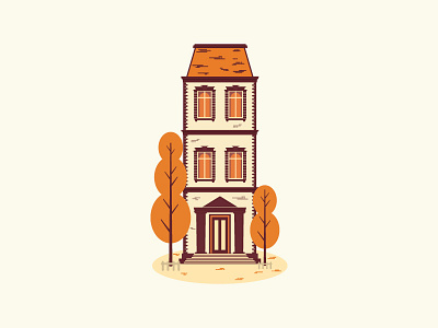 Autumn House autumn colors cool house illustration minimal simple