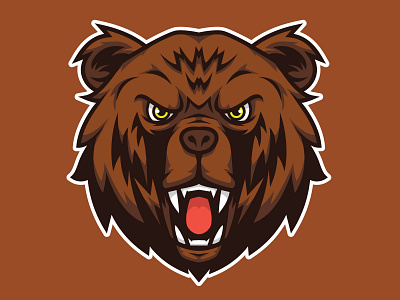 Bear Head Mascot Logo