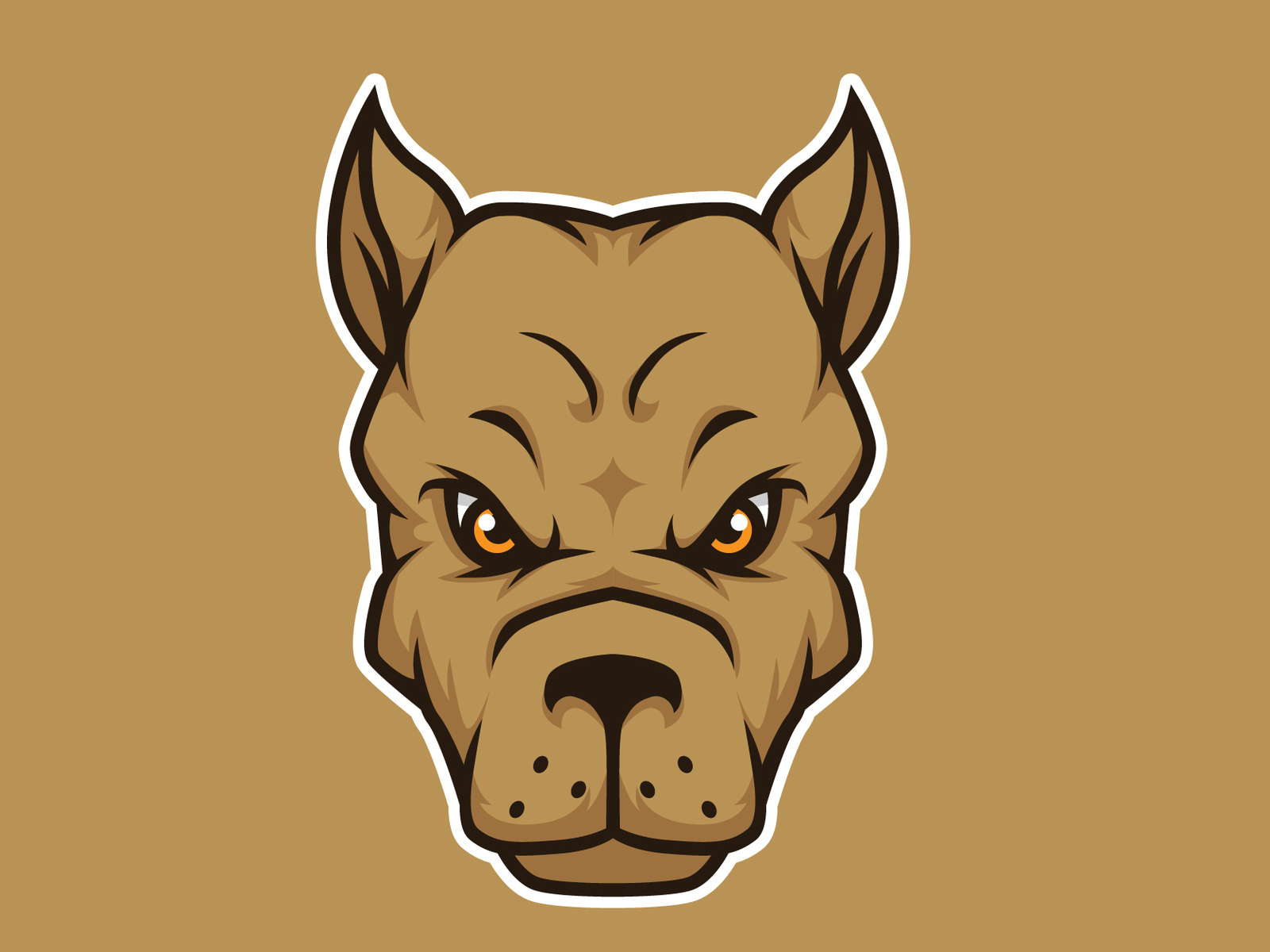 Dog Head Mascot Logo by SB STUDIO on Dribbble