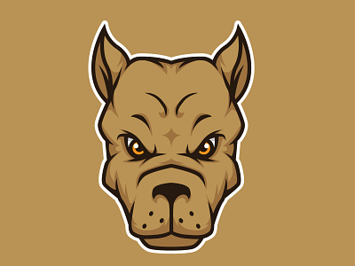Dog Head Mascot Logo aggresive angry animal beast carnivore character design dog esport fur game gaming head icon illustration logo mad mascot pet pitbull