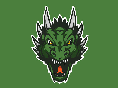 Dragon Head Mascot Logo