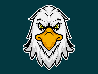Eagle Head Mascot Logo aggresive angry animal beast bird carnivore character design eagle esport falcon fur game gaming hawk head icon illustration logo mad