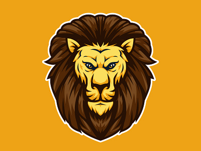 Lion Head Mascot Logo aggresive angry animal beast carnivore character design esport fur game gaming head icon illustration leo lion logo mad mascot powerful