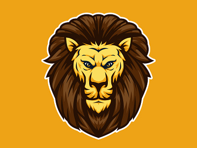 Lion Head Mascot Logo