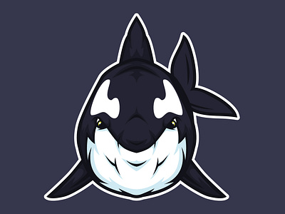 Orca Head Mascot Logo