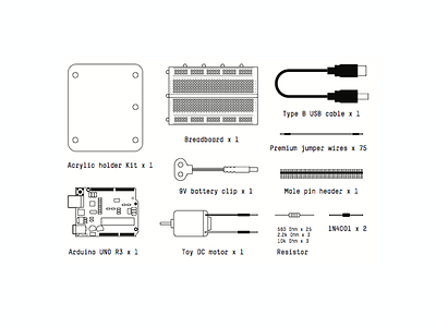 Illustration for Arduino kit illustration