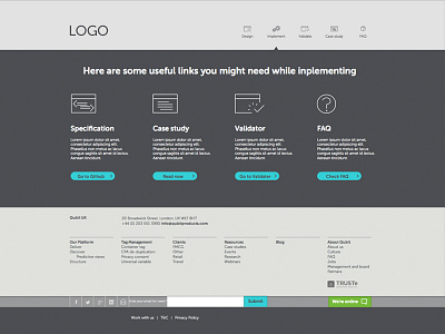 tool site flat icon layout minimal web website