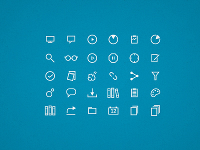 Icons clean flat icons