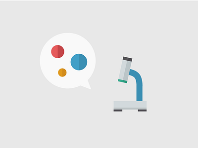 microscope flat illustration