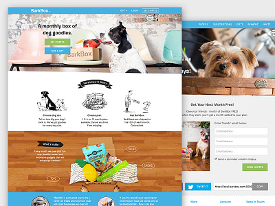 Barkbox site redesign clean dog fun pet subscribe ui ux web design