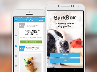 BarkBox app android app box dog ios mobile subscription ui ux