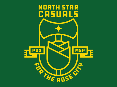North Star Casuals Branding art direction branding design football graphic design illustration logo minneapolis minnesota oregon portland soccer sports