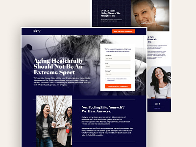 Alloy Brand Launch Landing Page (Lead Generation) alloy brand launch cro design landing page ui web design womens health