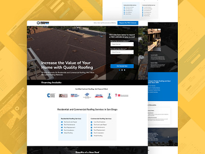 Preman Roofing Solar Landing Page Designs (Lead Generation)