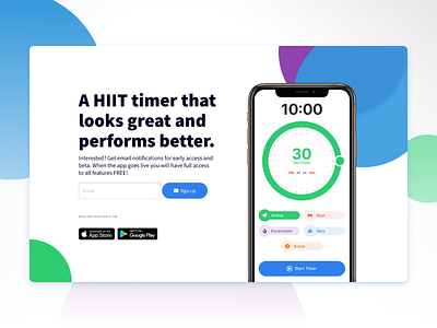 gezagvoerder Leia Omgeving High Intensity Interval Training Timer App by Justin DeBlois on Dribbble