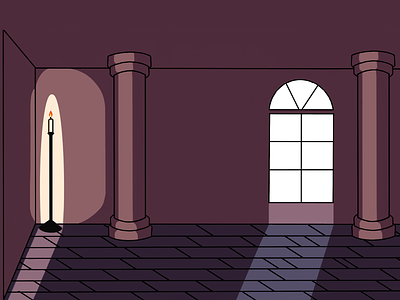 Mansion background environment game design illustration