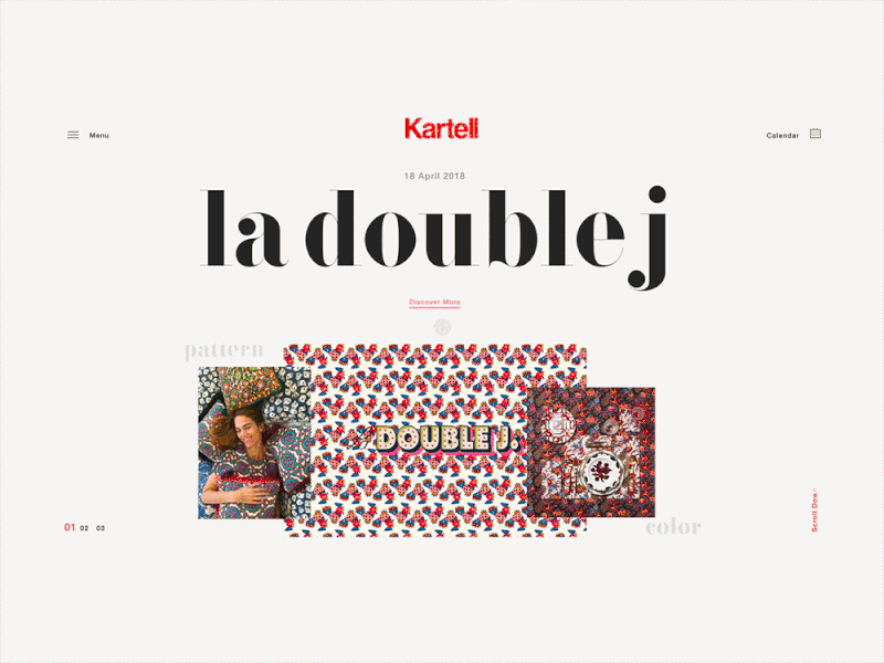 kartell Salone del Mobile 2018 Interaction animation interaction kartell landing typography ui ux webdesign