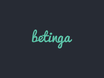 Betinga app bet branding gamble identity lettering logo logotype pacifico script typography wordmark