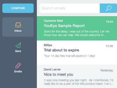 eyeMail - The email client for ALS patients accessibilty eyewriter mail ui