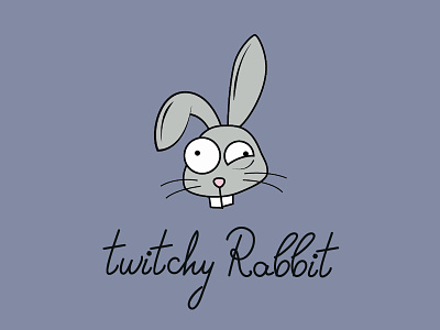 Twitchy Rabbit logo animal design funny logo mascot rabbit thirtylogos twitch
