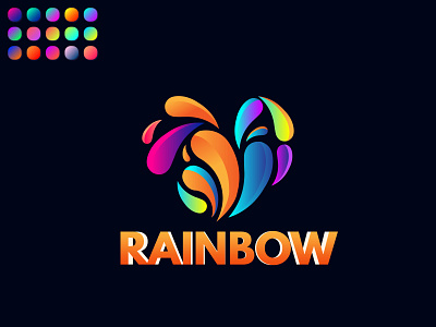 RAINBOW LOGO DESIGN-MAKE LOGO 3d animation branding classic logo design graphic design illustration logo motion graphics ui vector