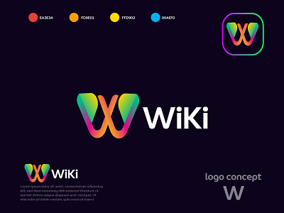 WiKi Logo Design | logo design designinspiration w logo concept