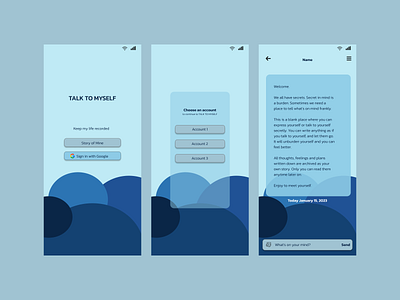 TALK TO MYSELF APP DESIGN