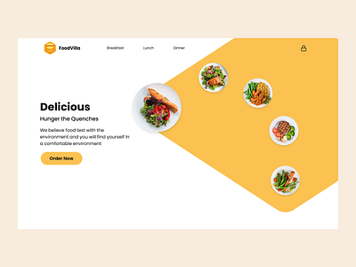FoodVilla Web Design animation app branding design graphic design illustration logo ui ux vector