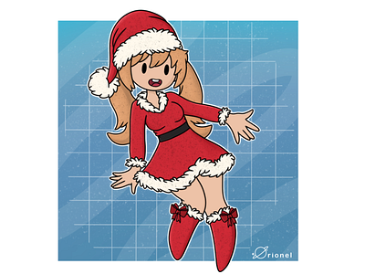 Christmas girl by Orionel 2d adorable anime art artwork avatar chibi christmas creative cute design illustration