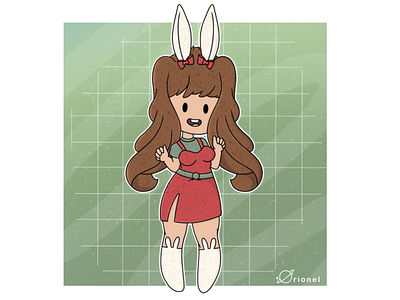 Bunny girl by Orionel 2d adorable anime art artwork bunny bunny girl chibi creative design illustration