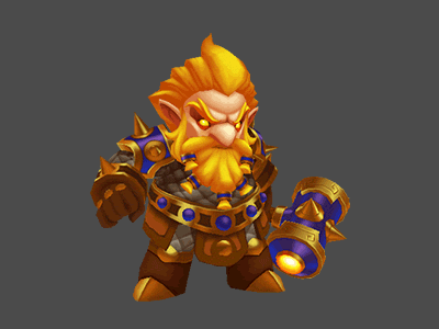 Brokk 3d animation character covid cute dwarf idle low maya ploy sneeze yellow