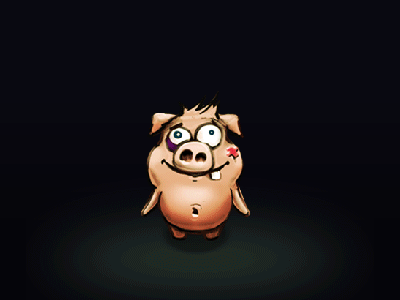 Piggy in the dark character cute dark death pig