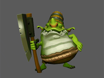 Welldweler 3d 3d anim animation character creature cute green legend of solgard monster