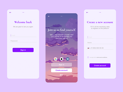 Daily UI 001
Registration page for meditation app