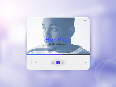 Music Player Rebound clean flair flat music play player purple ui ux