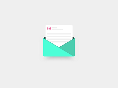 Letter icon, rebound clean e mail email flat icon letter message