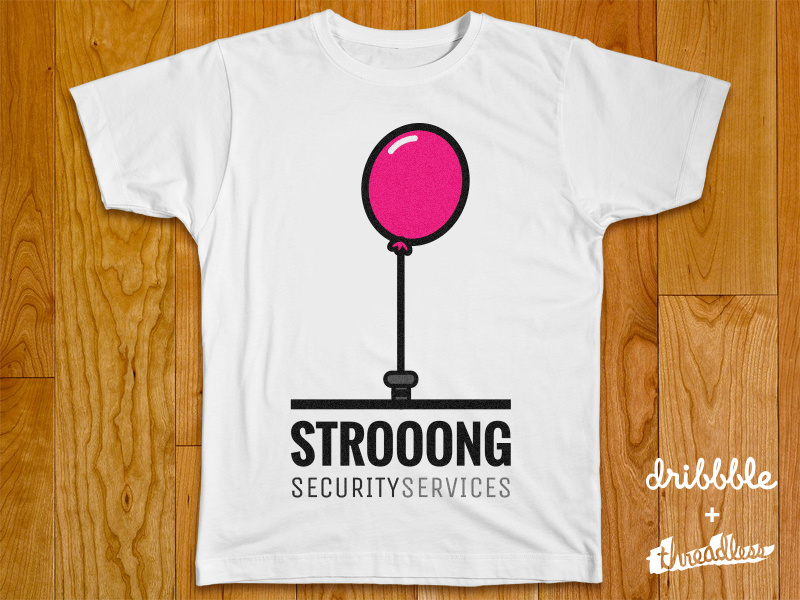 Strooong Tee playoff rebound threadless brand clothing illustration t-shirt tee security services strong strooong